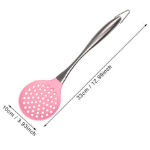 Load image into Gallery viewer, Pink Silicone Cooking Tools Stainless Steel