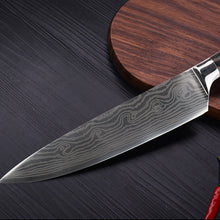 Load image into Gallery viewer, Laser Damascus Stainless Steel Slicing Bread Knife 8inch